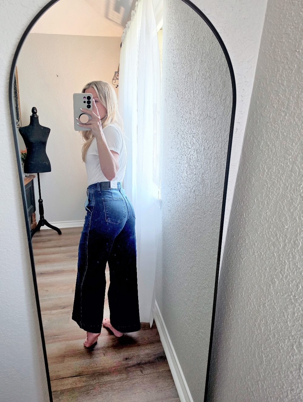 Judy Blue HR Dark Wash Wide Leg Ankle Trouser Jeans Slant Pocket Various NEW - Picture 13 of 16